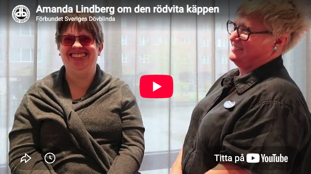 Amanda Lindberg och en tolk.